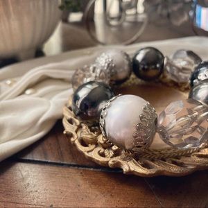 Metallic and Pearl Bracelet